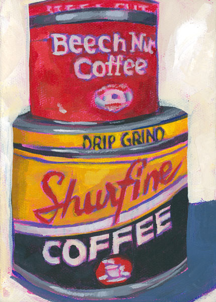 Art Print: "Beech Nut & Shurfine" Coffee Cans