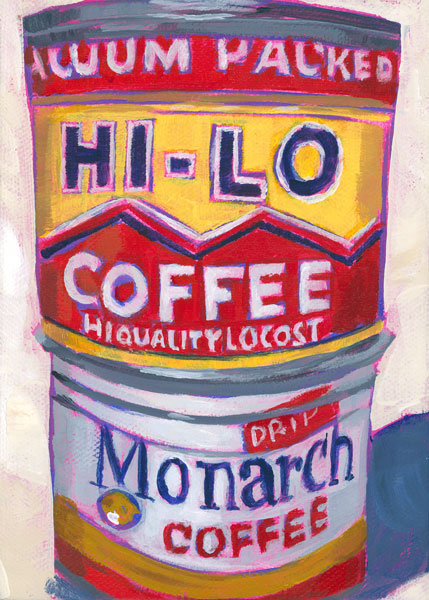 Art Print: "Hi Lo & Monarch" Coffee Cans