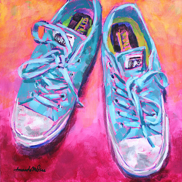 Art Print: "Aqua Sneakers"