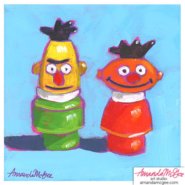 Art Print: "Bert & Ernie Friends"
