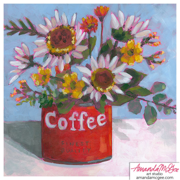 Art Print: "Coffee Can Bouquet"