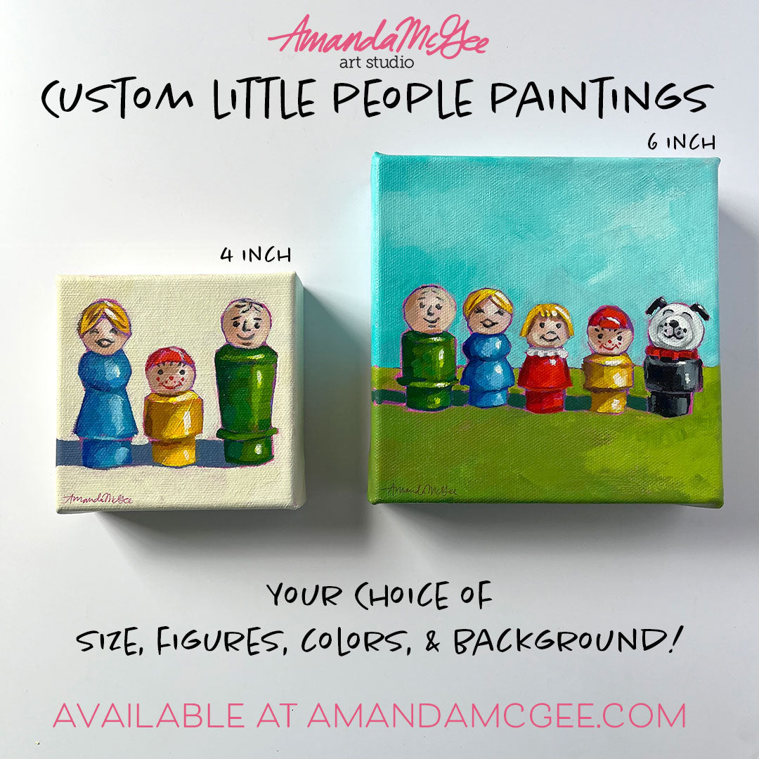 Custom Acrylic Painting: Little People