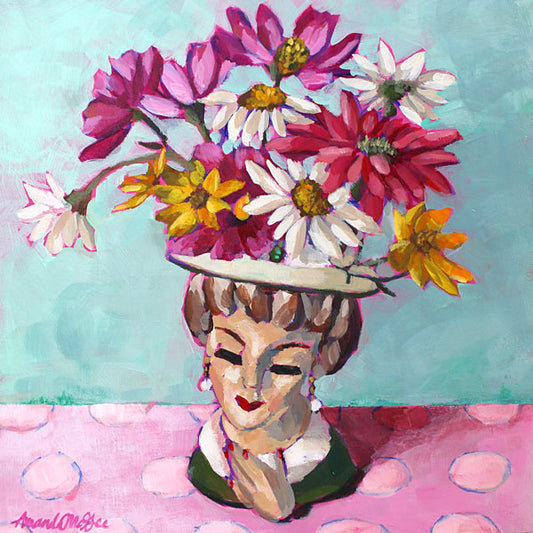 Art Print: "Dottie Loves Flowers"