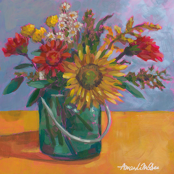 Art Print: "Green Jar Bouquet"