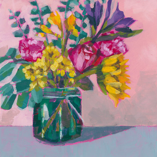 Art Print: "Green Jar Grocery Bouquet"
