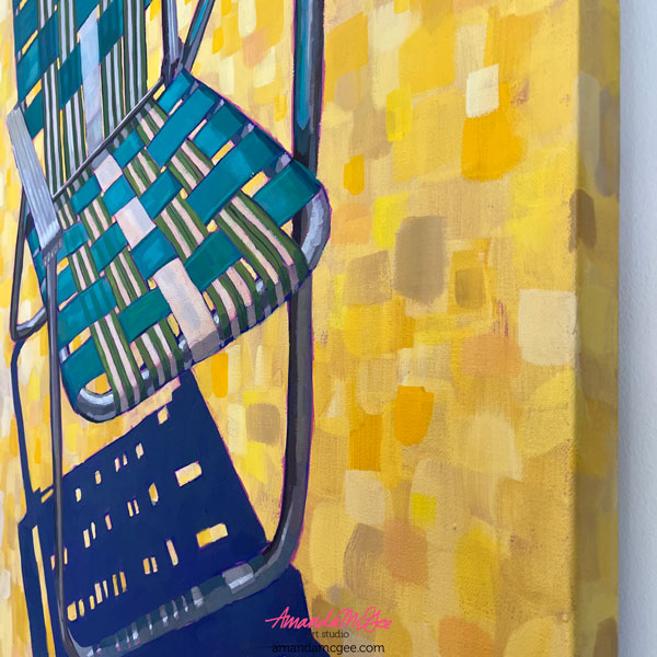 "Lawn Chair Memories" Acrylic Painting