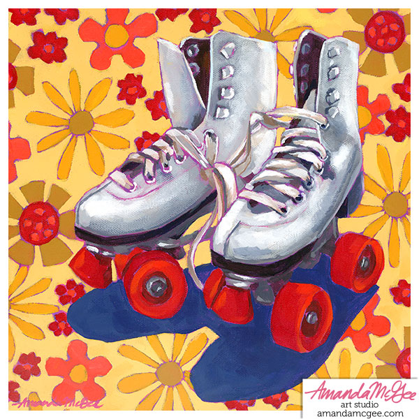 Art Print: "Let The Good Times Roll" Retro Roller Skates
