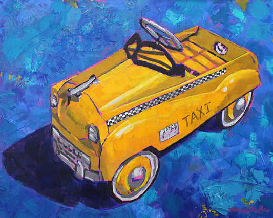 Art Print: Vintage Pedal Car "Lil Taxi"