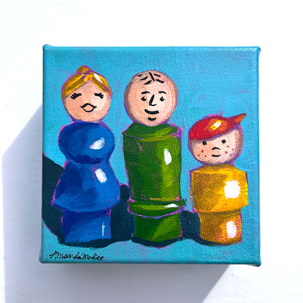 "Little Fam" Acrylic Painting