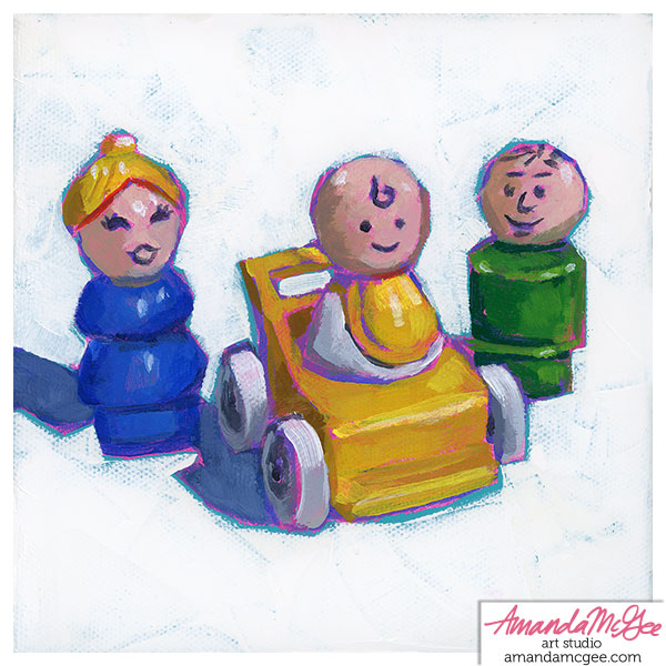 Art Print: "Little New Family"
