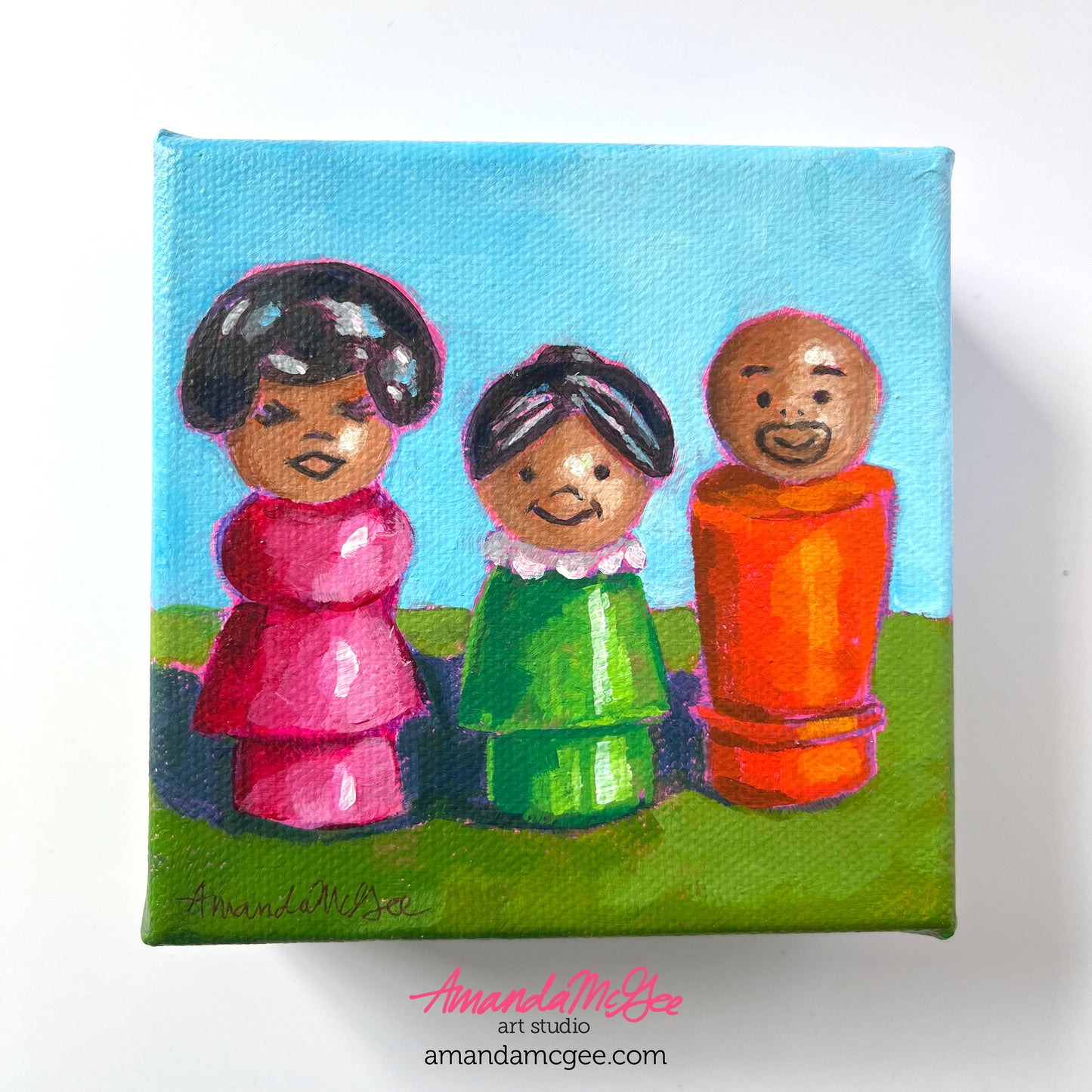 Custom Acrylic Painting: Little People