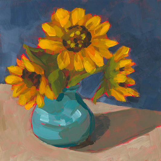Art Print: "Peaceful Sunflower Bouquet"