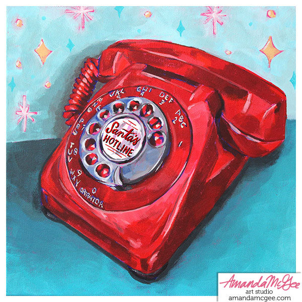 Art Print: "Santa's Hotline"