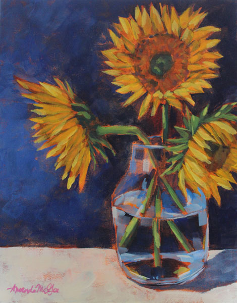 "September Sunflowers" Acrylic Painting