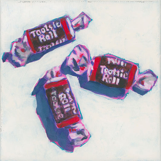"Tootsie Roll Trio" Acrylic Painting