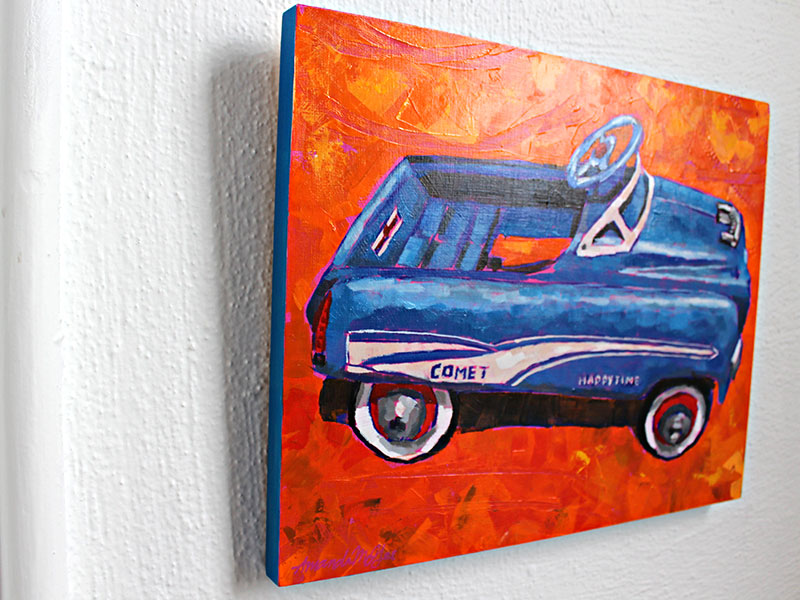"Happytime Comet" Vintage Pedal Car Acrylic Painting