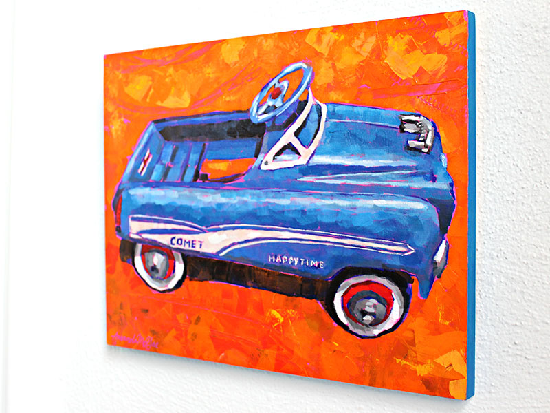 "Happytime Comet" Vintage Pedal Car Acrylic Painting