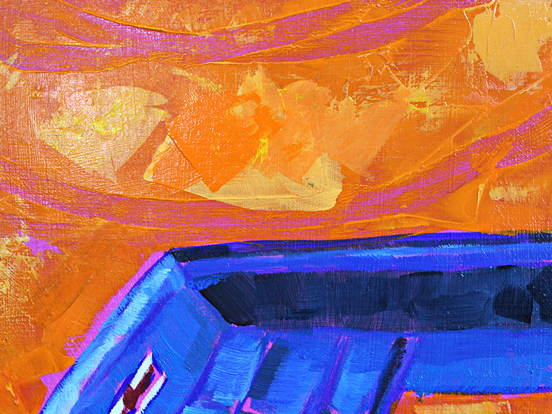 "Happytime Comet" Vintage Pedal Car Acrylic Painting