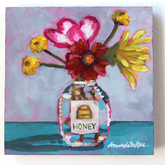 "Honey Bunch Bouquet" Acrylic Painting
