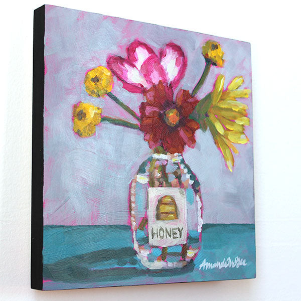 "Honey Bunch Bouquet" Acrylic Painting