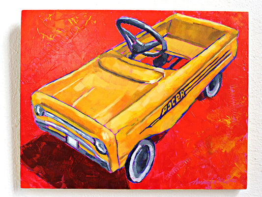"Lil Pacer" Vintage Pedal Car Acrylic Painting