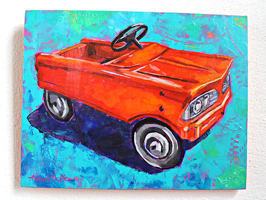 "Peelin' Rubber" Vintage Pedal Car Acrylic Painting