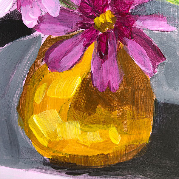"Autumn Cosmos" Acrylic Painting