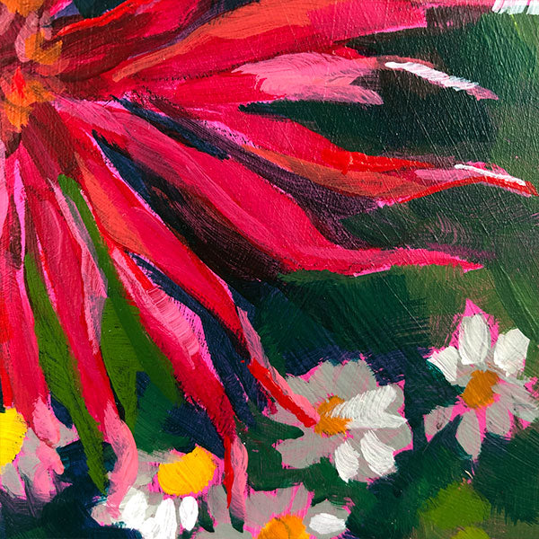 "Bottle Rocket Bloom" Acrylic Painting