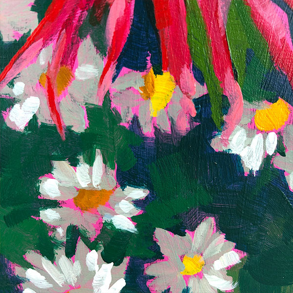 "Bottle Rocket Bloom" Acrylic Painting