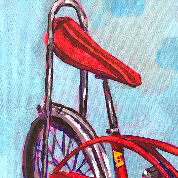 "Sidewalk Stunt Bike" Acrylic Painting