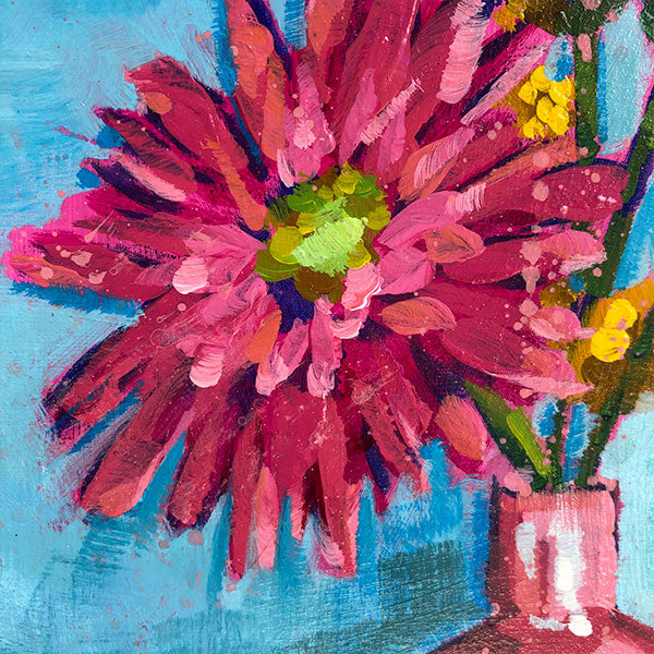 "Strawberry Milk and Sunshine" Acrylic Painting