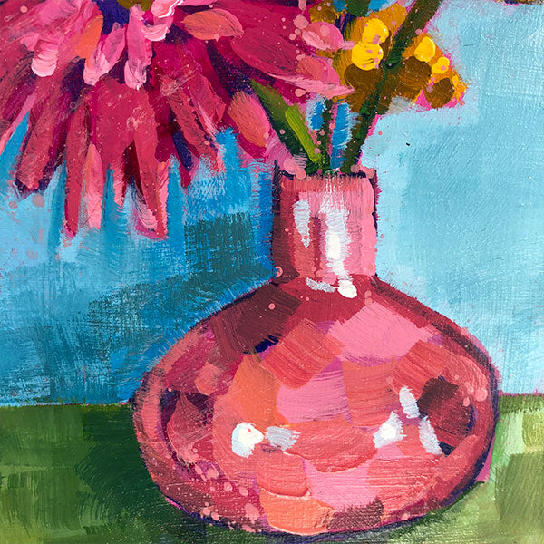 "Strawberry Milk and Sunshine" Acrylic Painting