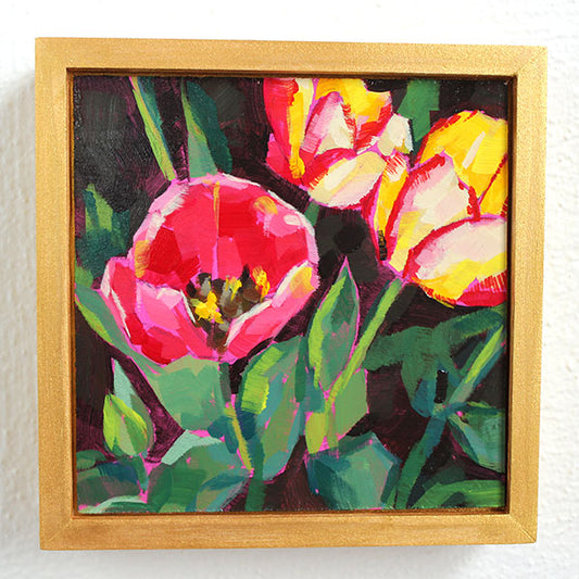 "Tulip Path" Acrylic Painting