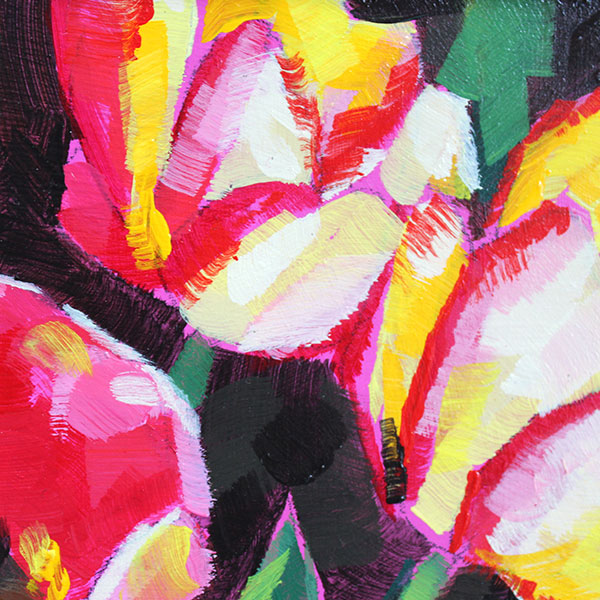 "Tulip Path" Acrylic Painting