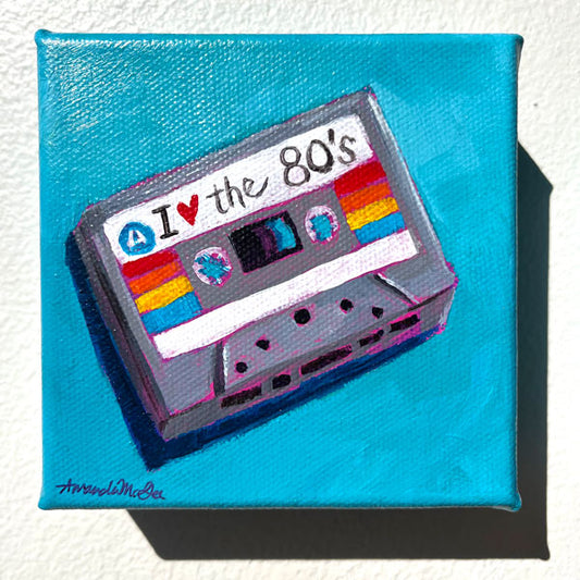 "80s Tape" Retro Cassette Acrylic Painting