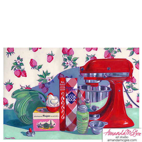 Art Print: "A Berry Sweet Kitchen"