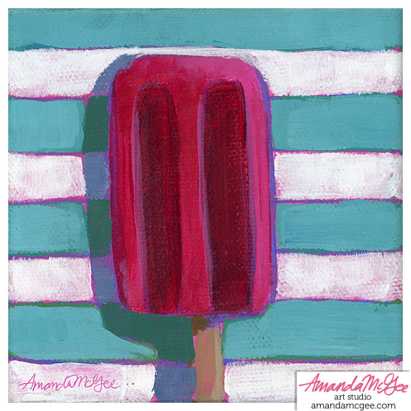 Art Print: "Berry Popsicle"