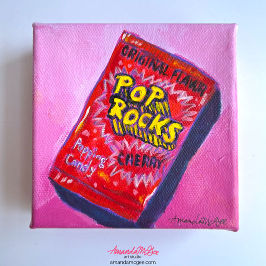 "Cherry Pop Rocks" Acrylic Painting