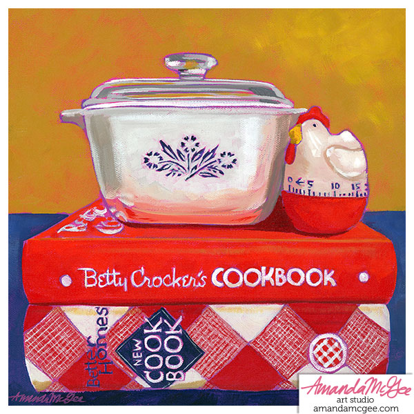 Art Print: "Cookbooks From Mom"