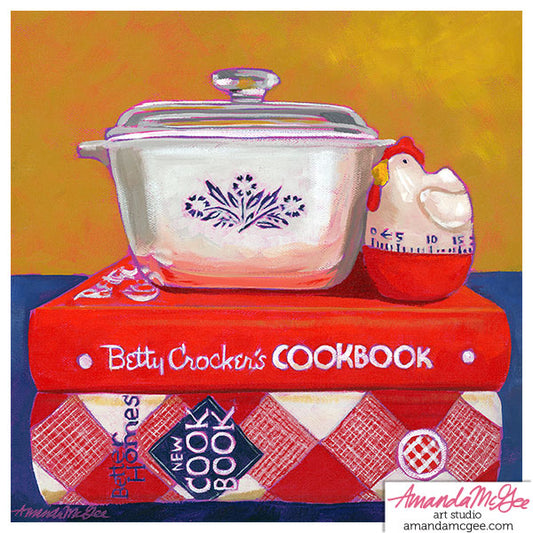 Art Print: "Cookbooks From Mom"