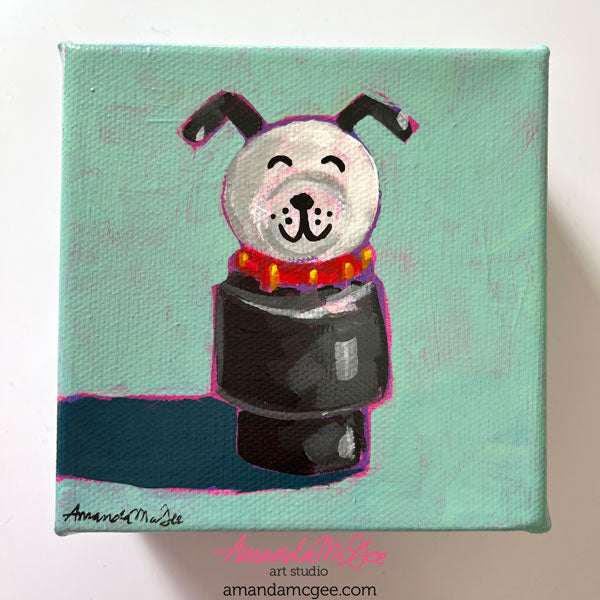 "Dog Gone" Acrylic Painting