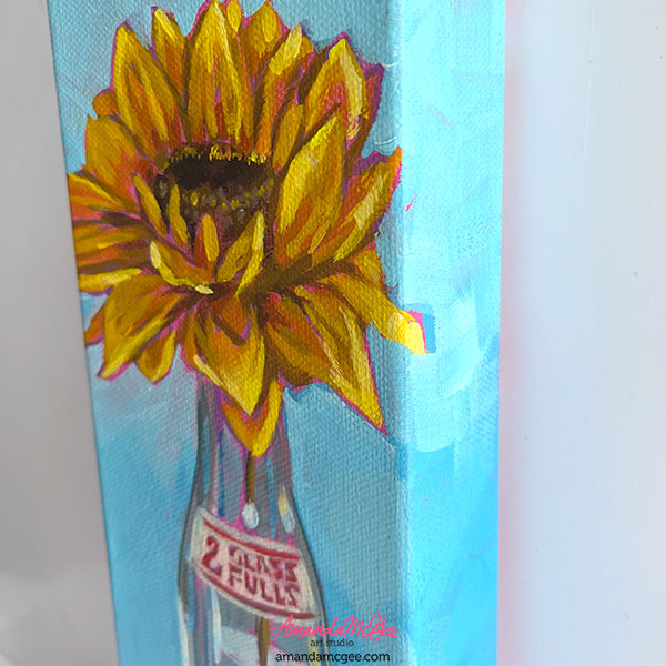 "Golden Age Sunflower" Acrylic Painting