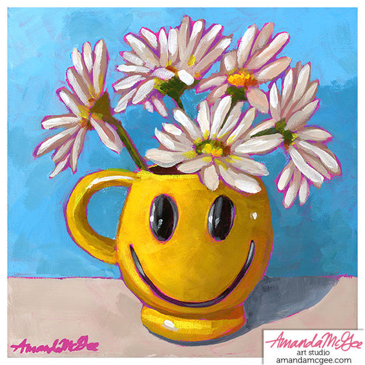 Art Print: "Happy Daisy Bouquet"