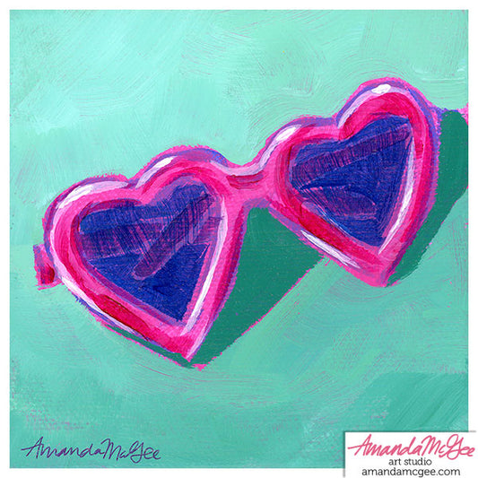 Art Print: "Heart Sunglasses"