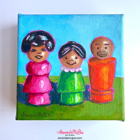 "Little Family 4" Acrylic Painting