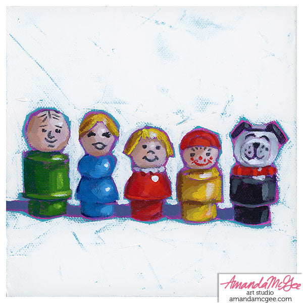 Art Print: "Little People Family I"