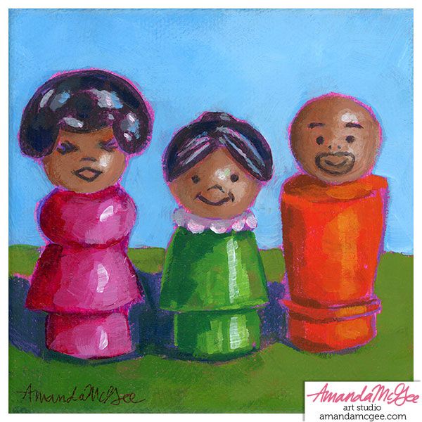 Art Print: "Little People Family 4"