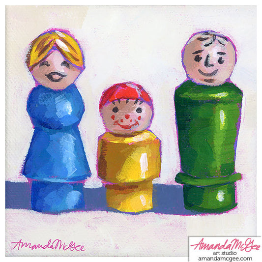 Art Print: "Little People Family 5"