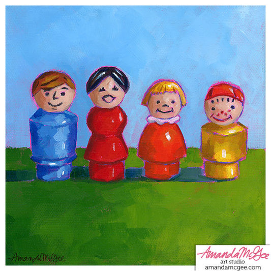 Art Print: "Little People Family III"