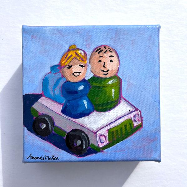 "Little Vacation" Acrylic Painting